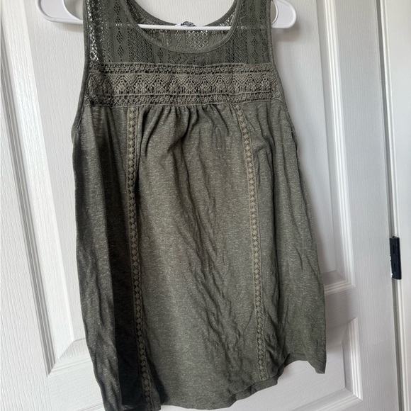 Sonoma Green Embellished Tank Top Relaxed Fit - Picture 2 of 7
